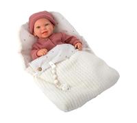 ARIAS-Reborn 45 cm ANGÉLICA. Bebé Realista con Ropa Rosa. Incluye Nana, Chupete, chupetero, pañal, Libro de Familia y Certificado de autenticidad. Juguete Niños +3 años (ARI98186)