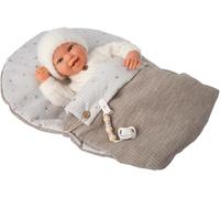 ARIAS-Reborn 45 cm HENAR. Bebé Realista con Ropa Blanca. Incluye Nana, Chupete, chupetero, pañal, Libro de Familia y Certificado de autenticidad. Juguete Niños +3 años (ARI98185)