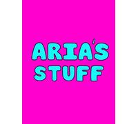 Aria's Stuff: Personalized Notebook For Aria, Gift Ideas For Aria, College Rolled Composition Notebook, 110 Sheets, Notebook Gift