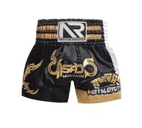 ARIASS Pantalones Cortos de Muay Thai for Hombre MMA, Pantalones Cortos de Boxeo for Artes Marciales BJJ, Kickboxing, Lucha Libre, Pantalones Cortos for Correr y Trotar (Color : Black, Size : Large