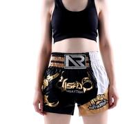 ARIASS Pantalones cortos de Muay Thai, pantalones cortos de MMA para entrenamiento y kickboxing, pantalones cortos de entrenamiento de lucha de boxeo, pantalones cortos de gimnasio para hombres, mujer