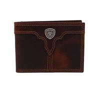 Ariat Ariat - Cartera Billetera Billeteras Plegable Unisex para Adultos, Color Marrón, 3 12 x 4 14