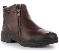 ARIAT Barnyard Cremallera Lateral Botines sin Cordones Bota Hombre Marrón Oscuro