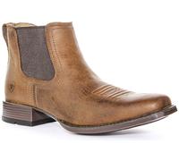 ARIAT Booker Ultra Punta Cuadrada Chelsea Western Hombre Botas En Tan EU 41-46