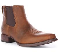 ARIAT Booker Ultra Punta Cuadrada Chelsea Western Hombre Botas En Tan UK 7-12