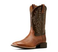 ARIAT Bota occidental con punta cuadrada ancha deportiva - Botas de cuero para hombre, Mantequilla de cacahuate, 45 EU