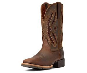 Ariat Botas híbridas Rancher Venttek 360 para mujer, punta cuadrada, tacón bajo, media pantorrilla, tacón bajo, 1-2 pulgadas, color marrón, Bronceado desgastado/trufa, 38 EU