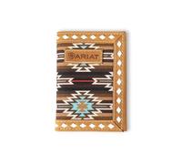 ARIAT Cartera de encaje triple Southwest Diamond, color marrón