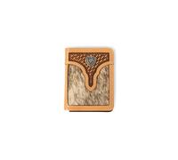 ARIAT Cartera plegable con tejido de cesta, color natural, Natural, Western