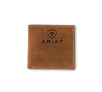 Ariat Cartera Plegable de Cuero marrón con Logotipo en Relieve para Hombre A3548244