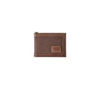 ARIAT Colección de billetera de lona para hombre - Rodeo, plegable, triple, clip de dinero plegable, marrón, Marrón, 4-1/2" x 5" x 3/4", Clip plegable para dinero