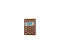 ARIAT Cartera triple con incrustaciones Southwest, color marrón, Marrón, Talla única, Classic