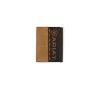 ARIAT Cartera triple de cocodrilo Roughout, color marrón, Beige Bronceado, Classic