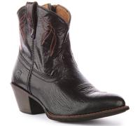 ARIAT Darlin Occidental Plena Flor Cuero Corto Bota Vaquero Negro Mujer EU 36-42
