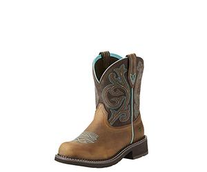 ARIAT Fatbaby Heritage, Botas Occidentales Dapper Fatbaby - Botas Occidentales de Cuero para Mujer, Bomber marrón, 42.5 EU