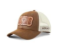 Ariat Gorra de b isbol para Mujer con Logotipo de Malla, Parche Floral marr n A300070002, Marr n/Marr n (Tan), Talla nica