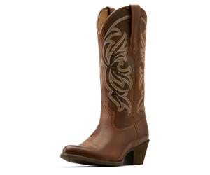 ARIAT Heritage - Botas Casuales con Puntera en J para Mujer, con Bordado elástico, Punta Puntiaguda, tacón bajo, de 1 a 2 Pulgadas, Color Negro, marrón (Sassy Brown), 37.5 EU