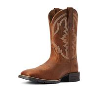 ARIAT Hybrid Ranchwor X50 Cushion Durathred Western - Botas de piel para hombre, color marrón y azul, talla 36, Brown, 42 1/3 EU
