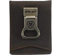 Ariat Men's Ariat Shield Bottle Opener Money Clip Bifold Wallet