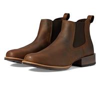 Ariat Men's Booker Ultra Round Toe Western Boot, Distressed Brown, 8 Wide