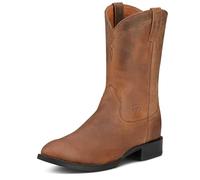Ariat Men's Heritage Roper Western Cowboy Boot, Distressed Brown, 12 D US