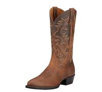 Ariat Men's Heritage Western R Toe Cowboy Boot, Distressed Brown, 8.5 D US