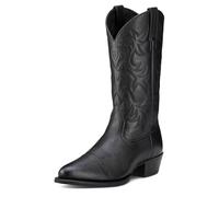 ARIAT Men's Heritage Western R Toe Western Boot, Black Deer Tan, 10.5 D US