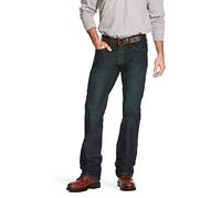 Ariat Men's M5 REBAR Slim Straight Cut Stretch Jean, Blackstone, 33x32