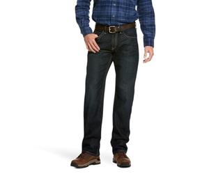 Ariat Men's M5 REBAR Slim Straight Cut Stretch Jean, Blackstone, 35x32