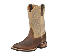 Ariat Men's Quickdraw Western Boot, Tumbled bark/Beige, 9 D US