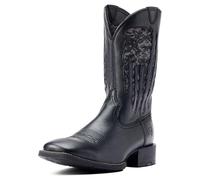 Ariat Men's Sport My Country Venttek Western Boot, Black Deertan, 9