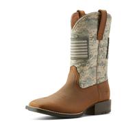 ARIAT Men's Sport Patriot Western Boot, Distressed Brown/sage camo Print, 10 D US