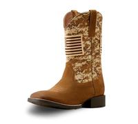 ARIAT Men's Sport Patriot Western Boot, Distressed Brown/sage camo Print, 9 D US