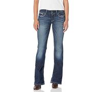 ARIAT R.e.a.l. Mid Rise Stretch Whipstitch Boot Cut Jean, Tormenta de Lluvia, 29W / 35L para Mujer