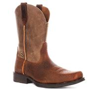 Ariat Rambler a-Square Punta Occidental Bota Hombre En Marrón UK 7-12