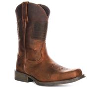 ARIAT Rambler Patriota Cuero Desgastado Occidental Botas Hombre en Marrón