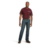 ARIAT Rebar M5 Durastretch Basic Stackable Straight Leg Jean Jeans, Blackstone, 29W/30L para Hombre