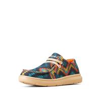 ARIAT Tenis casuales Serape Hilo para jóvenes, Azul (Blue Aztec), 1 Big Kid
