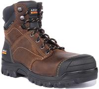Ariat Treadfast - Botas de trabajo impermeables con puntera de acero para mujer, 1,8 m, marrón oscuro, 39 EU
