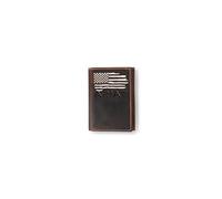 ARIAT Western Wallet A3553934 - Cartera para hombre, diseño de bandera americana, color marrón, Marrón desteñido, Talla única