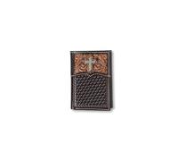 ARIAT Western Wallet A3557344 - Cartera triple para hombre, diseño de filigrana, color marrón medio, Marrón medio, talla única