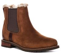 Ariat Wexford Sherpa Forro Cálido Chelsea Mujer Botas En Marrón UK 3-8