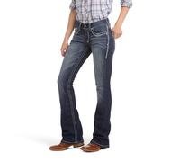 Ariat Women's R.E.A.L. Mid Rise Bootcut Jean, Rainstorm, 25 Short