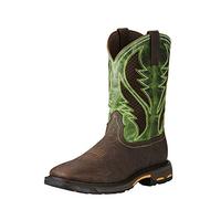 Ariat Work Men's Workhog Venttek Work Boot, Bruin Brown/Grass Green, 9.5 D US
