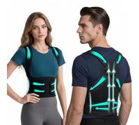 Aribliseza Entrenador de Espalda, 1 Unidad de Cinturón de Soporte Lumbar Negro para Corrección de Postura, Corrector de Postura Ajustable para Mujeres y Hombres, Reducción del Dolor en Espalda y
