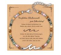 Aribliseza Pulsera para Dama, Pulseras de Amistad y Pulsera de Ola, Regalos Positivos y Regalo de Cumpleaños para Mujeres, Pulsera Espiritual para Pareja