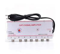 Aribrnten - Amplificador de señal interior para divisor de señal de TV por cable, equipo de TV doméstica 45 MHz a 860 MHz, 1 entrada 6 salidas, enchufe EU
