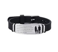 ARICHDUDE An meinen Sohn Armband Inspirierendes Edelstahl Armband Geburtstagsgeschenk Abschlussgeschenk von Mama Papa verstellbar (Silber), Acero inoxidable, Sin gemas