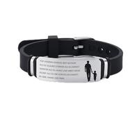 ARICHDUDE An meinen Sohn Armband Inspirierendes Edelstahl Armband Geburtstagsgeschenk Abschlussgeschenk von Mama Papa verstellbar (Silber), Acero inoxidable, Sin gemas