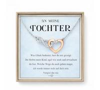 ARICHDUDE Collar con corazón de amor infinito para hija, regalo de cumpleaños y graduación, regalo para hija de mamá, Cobre, No es una piedra preciosa